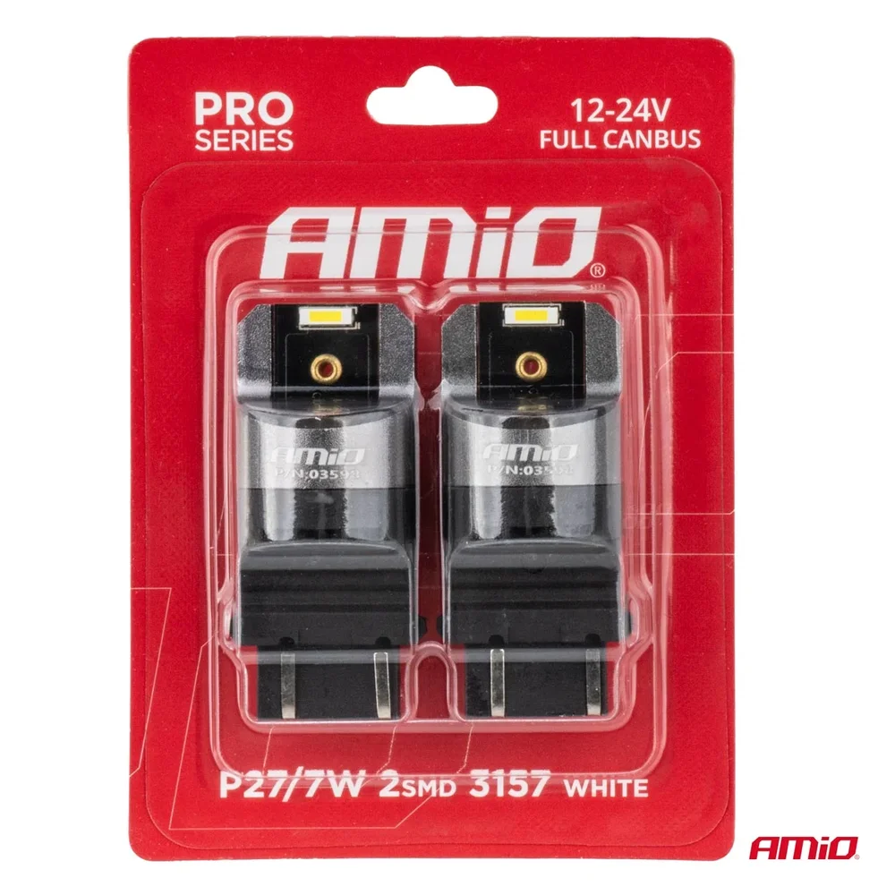 LED žárovky FULL CANBUS PRO P27/7W 2x3157 SMD bílé 12V 24V AMIO-03598 - Obrázek 4