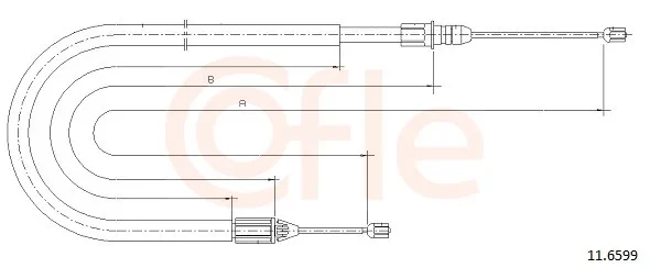 Tazne lanko, parkovaci brzda COFLE 11.6599 – OE 8200228260