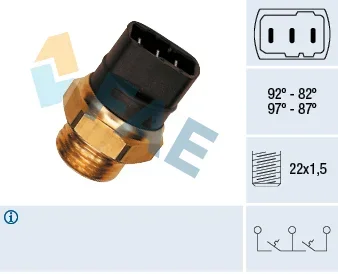 Teplotní spínač, větrák chladiče FAE 38150
