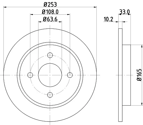 Brzdový kotouč HELLA 8DD355105-661