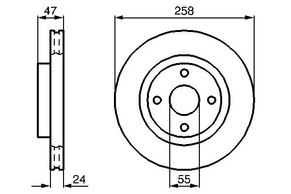 BO 0986478989 Brzdový kotouč BOSCH