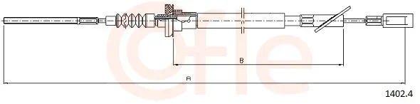 Tazne lanko, ovladani spojky COFLE 1402.4 – OE 46771188