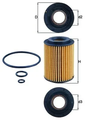 Olejový filtr MAHLE OX347D – OE 15430RSRE01