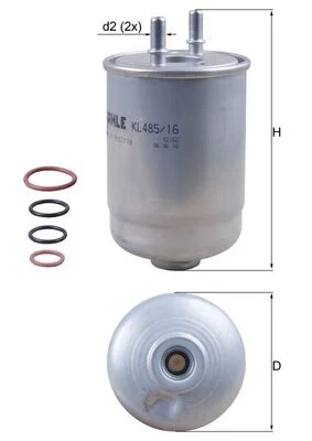 Palivový filtr KNECHT KL485/16D