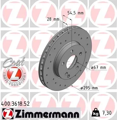 Brzdový kotouč ZIMMERMANN 400.3618.52