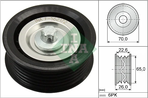 Vratna/vodici kladka, klinovy zebrovy remen Schaeffler INA 532053110