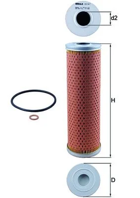 Olejový filtr MAHLE OX147D