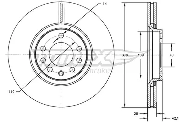 Brzdový kotouč Tomex Brakes TX72-03