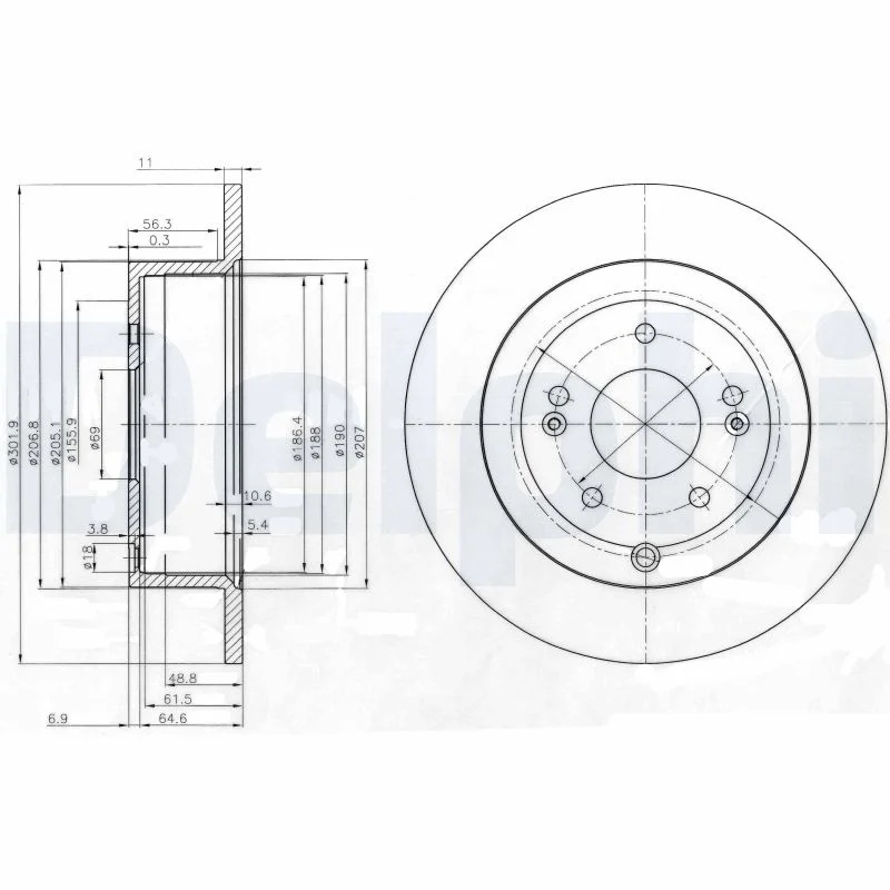 Brzdový kotouč DELPHI BG4136