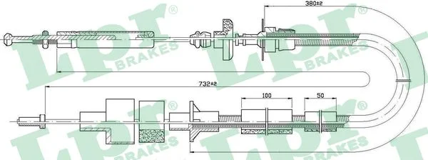 Tazne lanko, ovladani spojky LPR C0085C – OE 6966930
