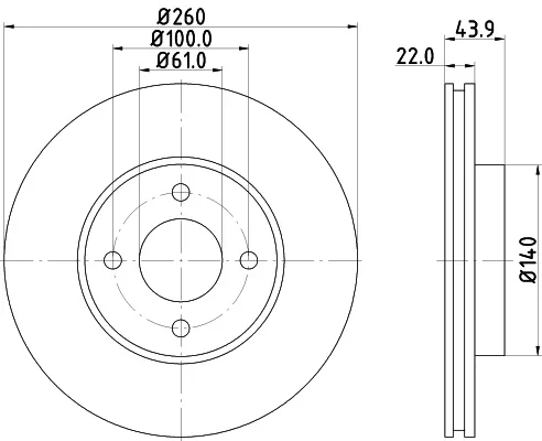 Brzdový kotouč HELLA 8DD355118-291