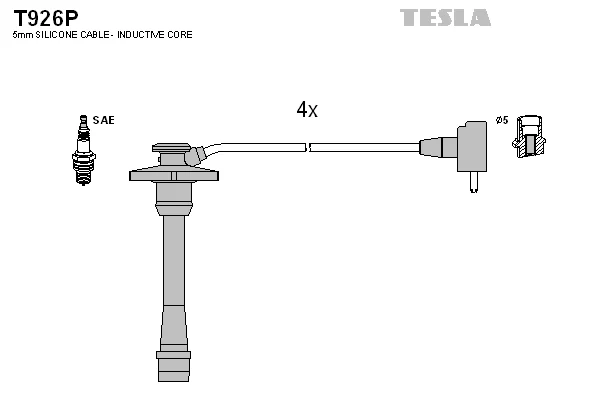 Sada kabelů pro zapalování TESLA T926P – OE 90919-22395
