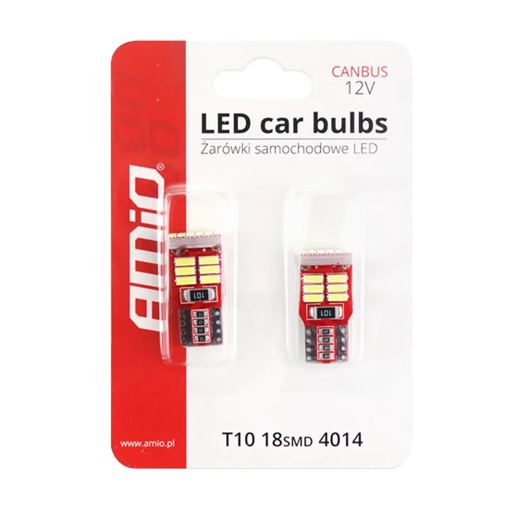 LED CANBUS 18SMD 4014 T10e White 12V AMIO 01286 - Obrázek 5