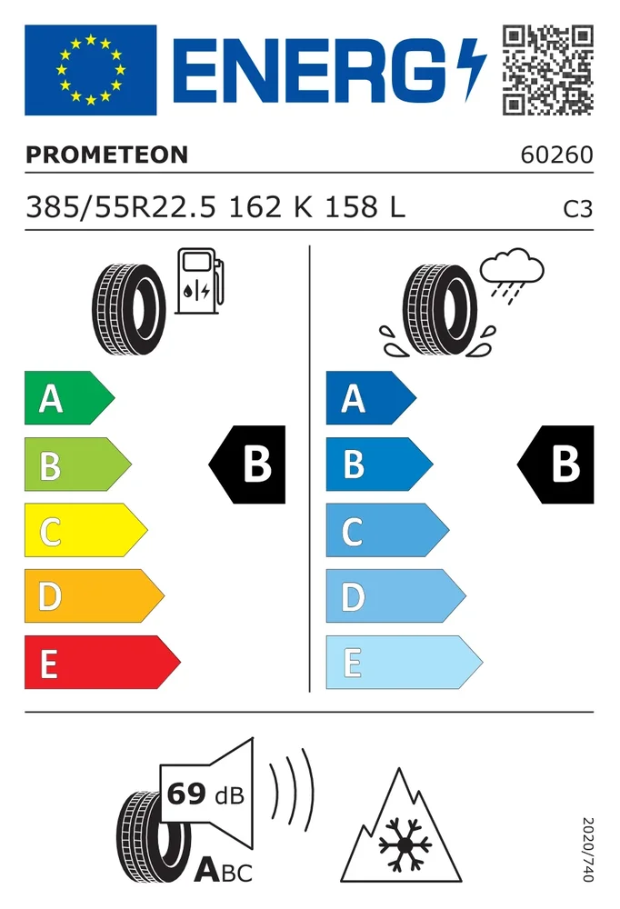 385/55R22.5 CPM R02PFS PROMETEON 385/55R22.5CPMR02PFS