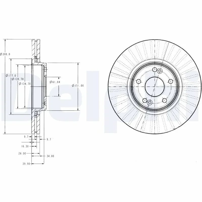 Brzdový kotouč DELPHI BG3688