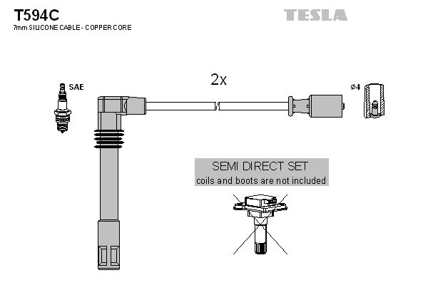 Sada kabelů pro zapalování TESLA T594C – OE 058905409A