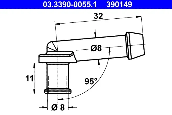 Konektor, hadice ATE 03.3390-0055.1