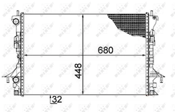 Chladič, chlazení motoru NRF 58479 – OE 8200292771