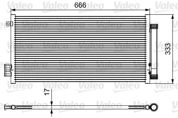Kondenzátor, klimatizace VALEO 814111