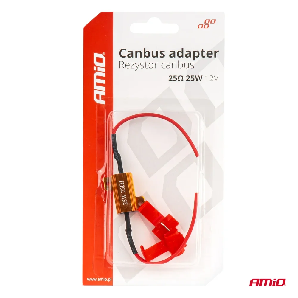 CANBUS rezistor pro LED žárovky 25Ω 25W AMIO-04093 - Obrázek 4
