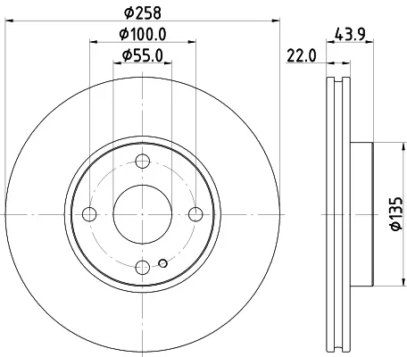 Brzdový kotouč HELLA 8DD355131-821