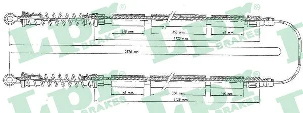 Tažné lanko, parkovací brzda LPR C0203B – OE 46517955