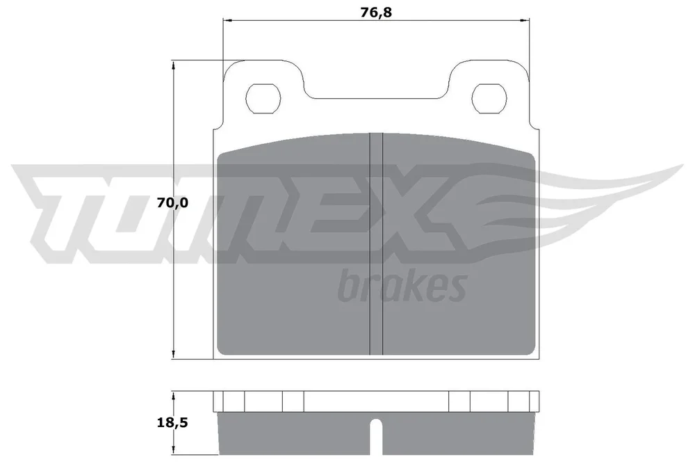 Sada brzdových destiček, kotoučová brzda Tomex Brakes TX10-181