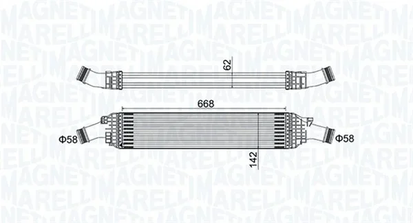 Chladič turba MAGNETI MARELLI 351319204820 Chladič turba MAGNETI MARELLI 351319204820