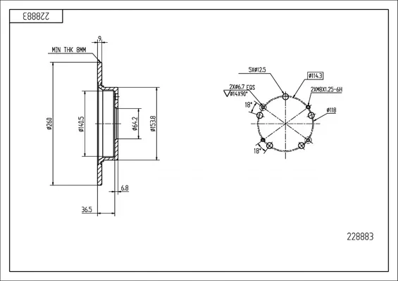 BRZ.KOTOUČ /Z/ HONDA CIVIC 1.8I 06- HART 228883