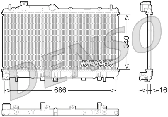 Chladič, chlazení motoru DENSO DRM36013 – OE 45119AJ030 Chladič, chlazení motoru DENSO DRM36013 – OE 45119AJ030