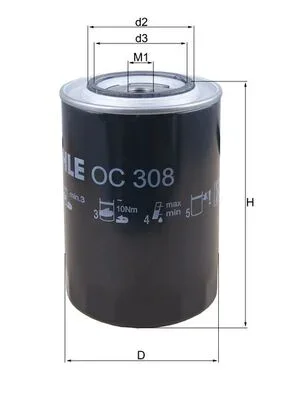 Olejový filtr MAHLE OC308