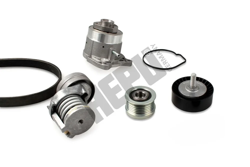 Vodní pumpa + klinový żebrový řemen HEPU PK06560