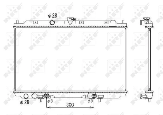 Chladič, chlazení motoru NRF 53436 – OE 21460BU703