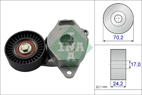 Napinaci rameno, zebrovany klinovy remen Schaeffler INA 534040910