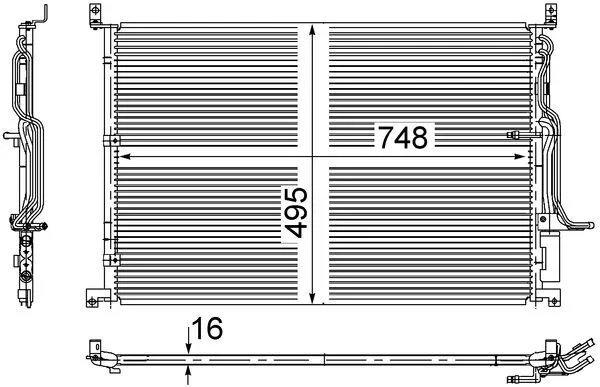 Kondenzátor, klimatizace MAHLE AC271000S