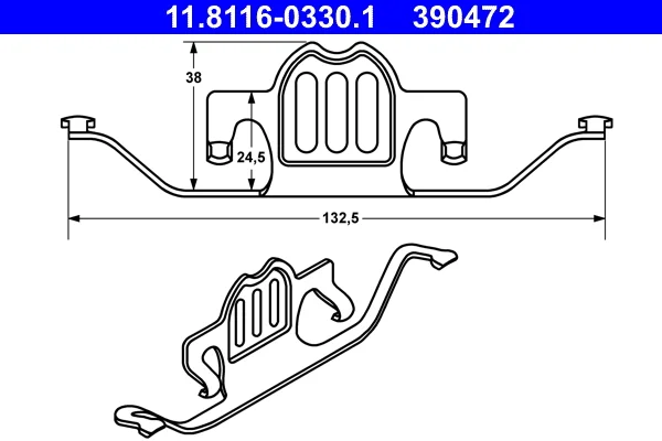 Pruzina, brzdovy trmen ATE 11.8116-0330.1 – OE 34216758059 Pruzina, brzdovy trmen ATE 11.8116-0330.1 – OE 34216758059