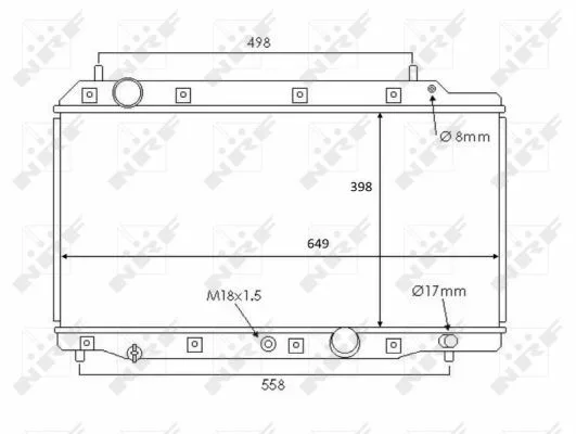 Chladič, chlazení motoru NRF 58383 – OE 19010RMAE01