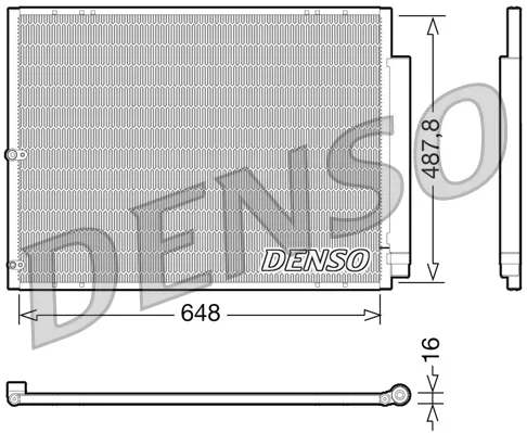 Kondenzátor, klimatizace DENSO DCN51001