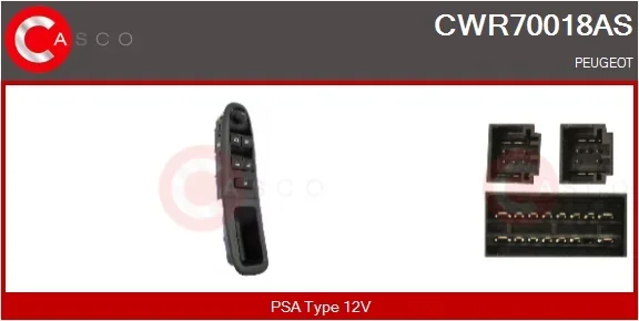 Spínač, zvedací zařízení oken CASCO CWR70018AS Spínač, zvedací zařízení oken CASCO CWR70018AS