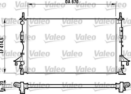 Chladič, chlazení motoru VALEO 732827