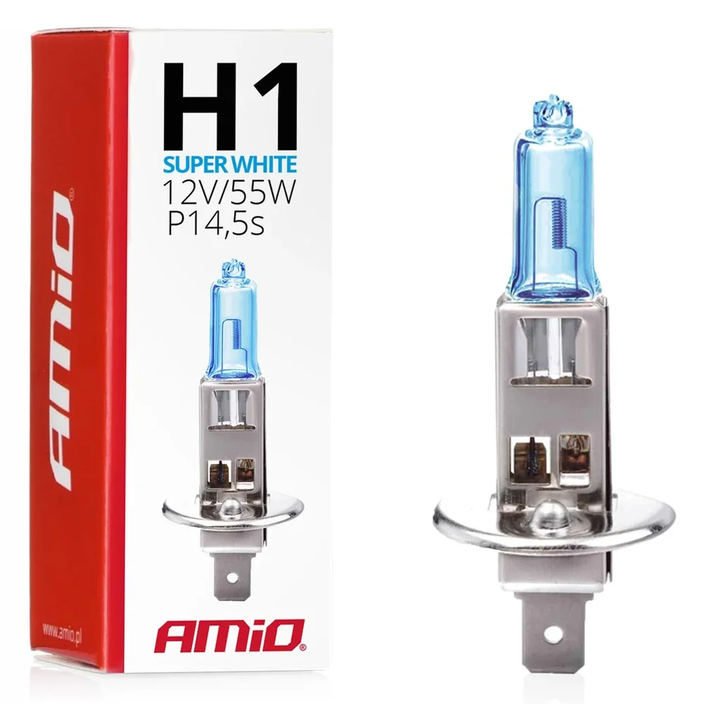 ZAROWKA 12V H1 55W SUPER BÍLÁ AMIO 01489