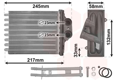 Vymenik tepla, Vnitrni vytapeni VAN WEZEL 17006304 – OE 77362540
