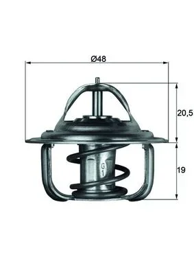 Termostat, chladivo MAHLE TX183D