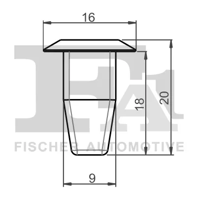 Klip, ozdobná / ochranná lišta FA1 11-60012.5 – OE 321813998A