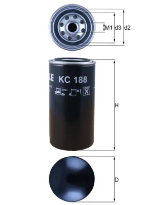 Palivový filtr MAHLE KC188