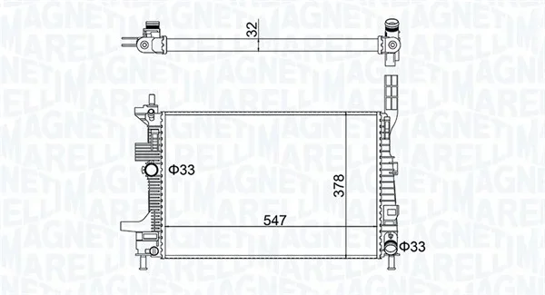 Chladič, chlazení motoru MAGNETI MARELLI 350213159700 Chladič, chlazení motoru MAGNETI MARELLI 350213159700