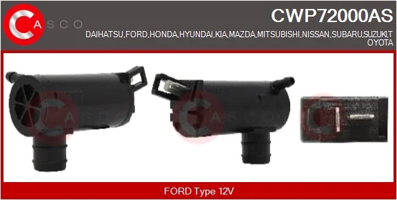 Vodní čerpadlo ostřikovače, čistění skel CASCO CWP72000AS