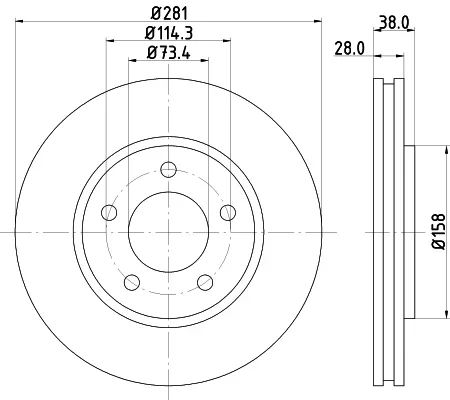 Brzdový kotouč STARLINE PB2836