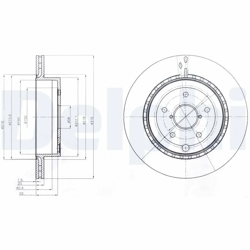 Brzdový kotouč DELPHI BG4287 – OE 26700-FG010