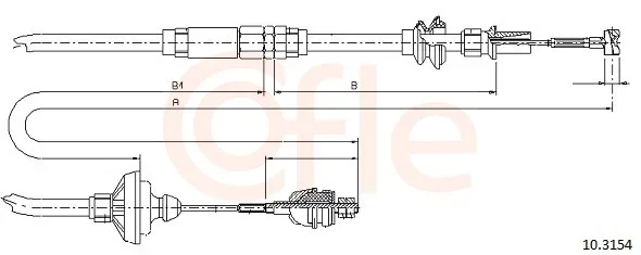 Tazne lanko, ovladani spojky COFLE 10.3154 – OE 6K1721335J